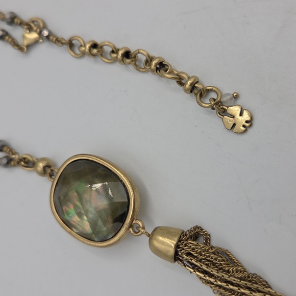 Lucky Brand Reversible Pendant Necklace w/Tassles - Picture 5 of 5